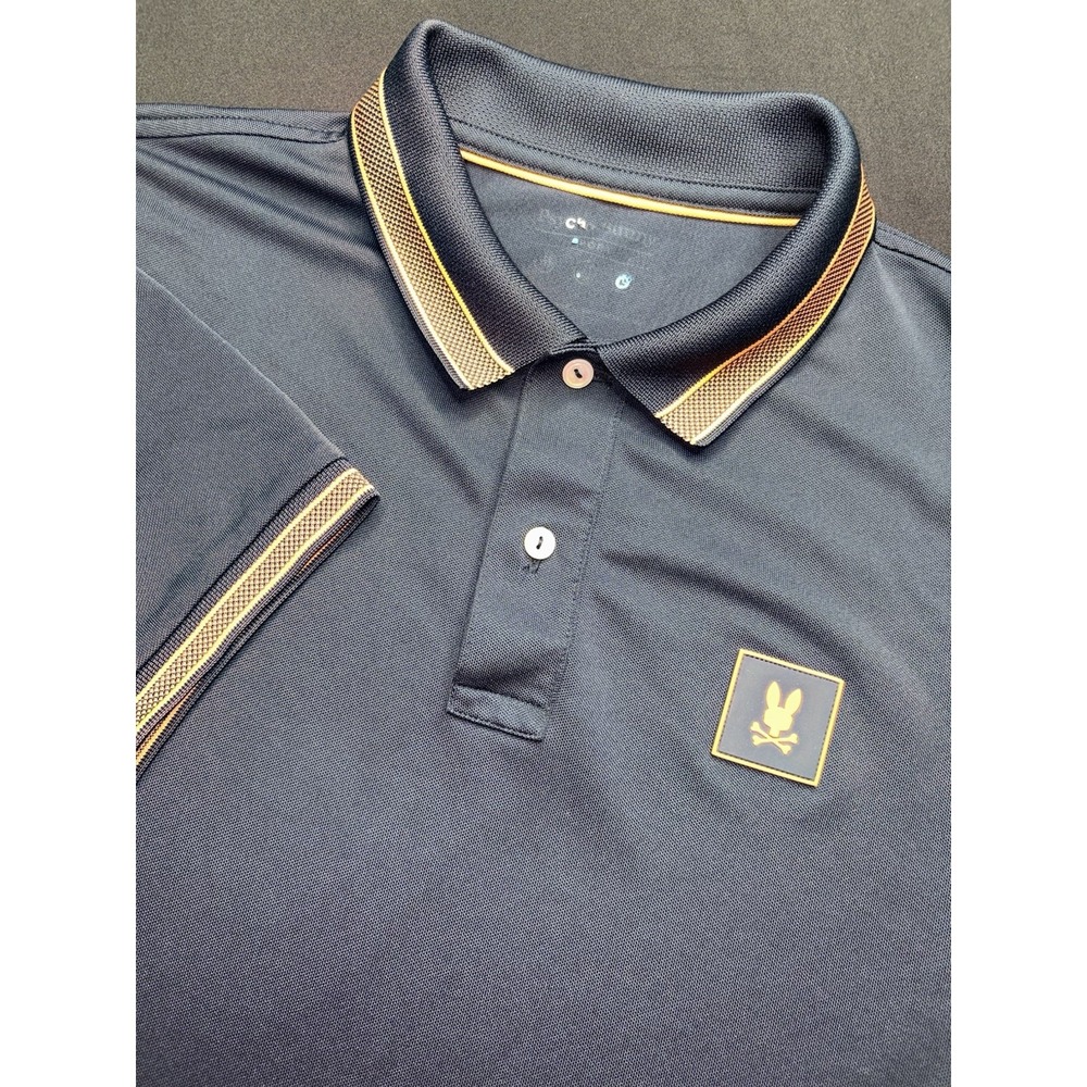 PSYCHO BUNNY MENS POLO NAVY  CLASSIC POLO B6K333B200 NVY